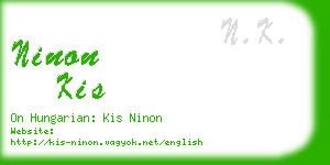 ninon kis business card